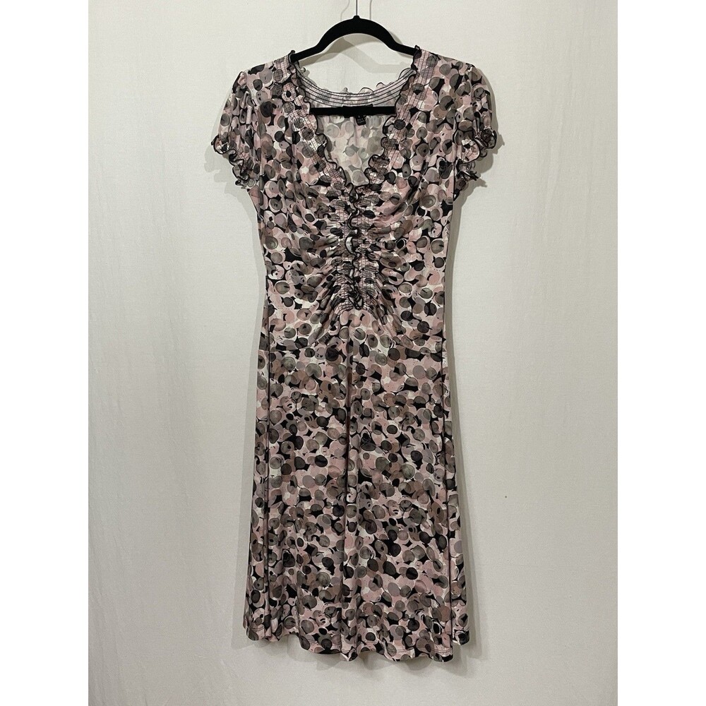 Connected Apparel Dress Gray/Pink Ruffled Women’s 4